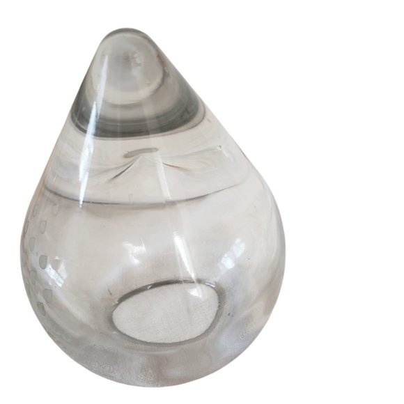 Vintage Zantac 150/300 Rain Drop Design Paper Weight Medical Pharmacy Art Glass - Picture 4 of 5